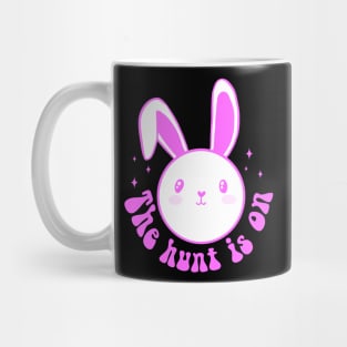 The hunt is on cute easter egg hunt design Mug